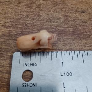 2 ceramic pig beads